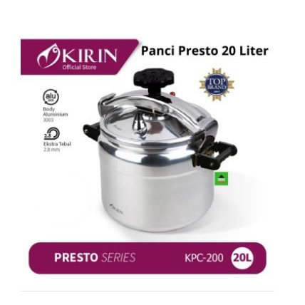 Kirin Panci Presto High Pressure Cooker 20 Liter KPC-200 KPC200