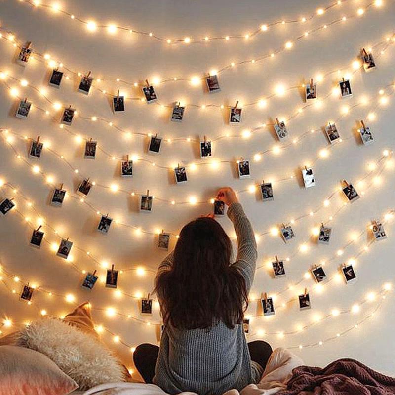 Lampu Hias Clip Natal Tumblr Dekorasi LED Warm White Lampu Hias Clip Natal Tumblr Dekorasi LED Warm White