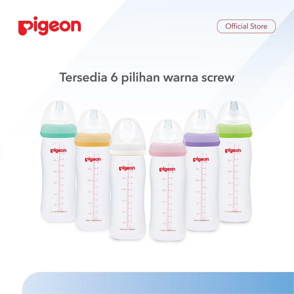 Botol Susu Asi Bayi Pigeon Peristaltic Plus Wide Neck Wideneck Bottle 330 ml