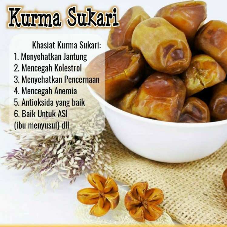 

Kurma Sukari PREMIUM/ Kurma Raja/ Sukkari 1kg