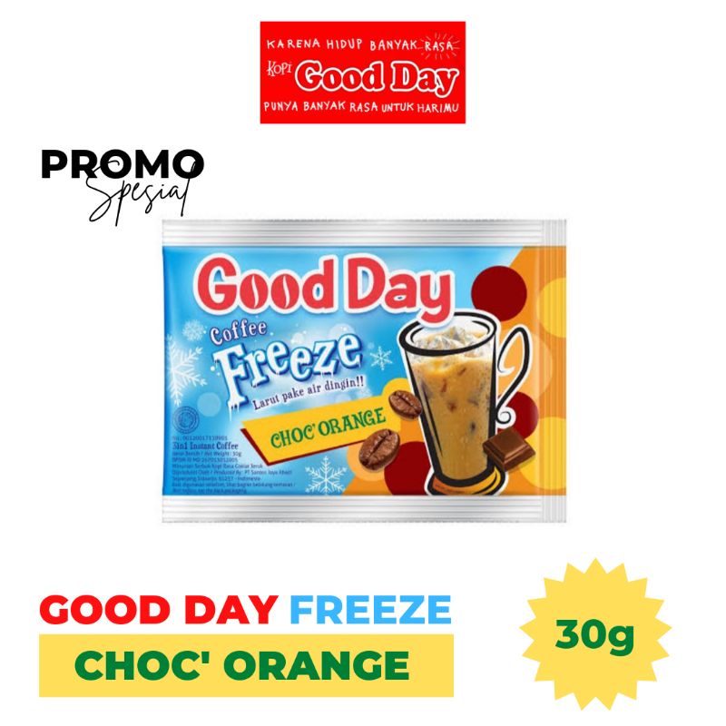 

GOOD DAY FREEZE CHOC' ORANGE 30G (SACHET) MAX ORDER 25 PCS/SACHET