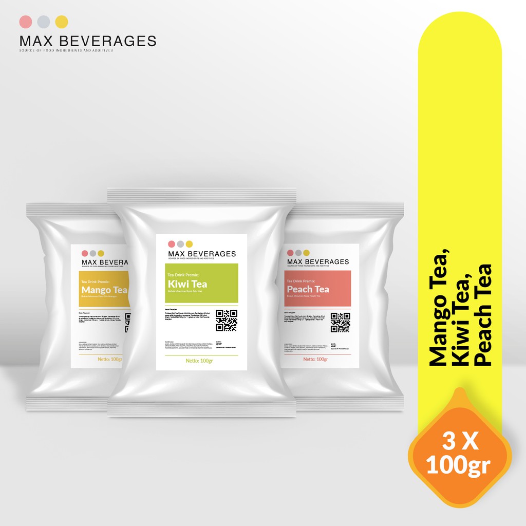 

Paket Serbuk Minuman 3 - Mango Tea, Kiwi Tea, Peach Tea