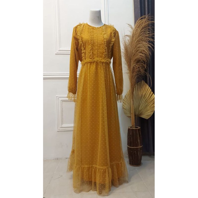 GAMIS TILE Sabrina CURLY / GAMIS TUTU POLKADOT/Dress/Gamis Wanita |Pakaian Wanita | Dress Kondangan