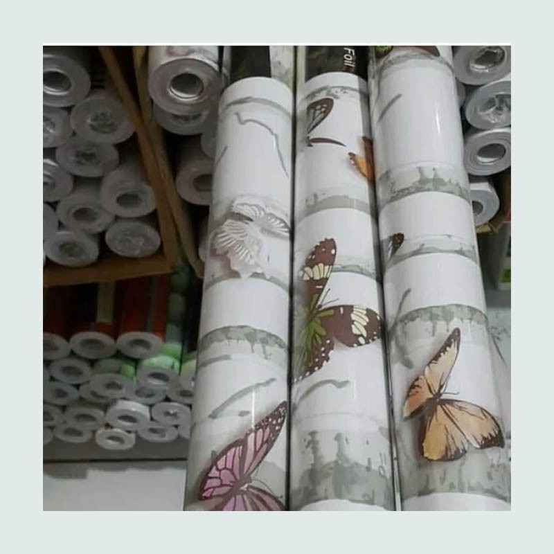 (PROMO COD) Wallpaper Stiker Dinding | Walpaper dinding Kamar Tidur | Wallpaper Promo Kupu-Kupu Bahan PVC Premium (SUDAH ADA LEM)