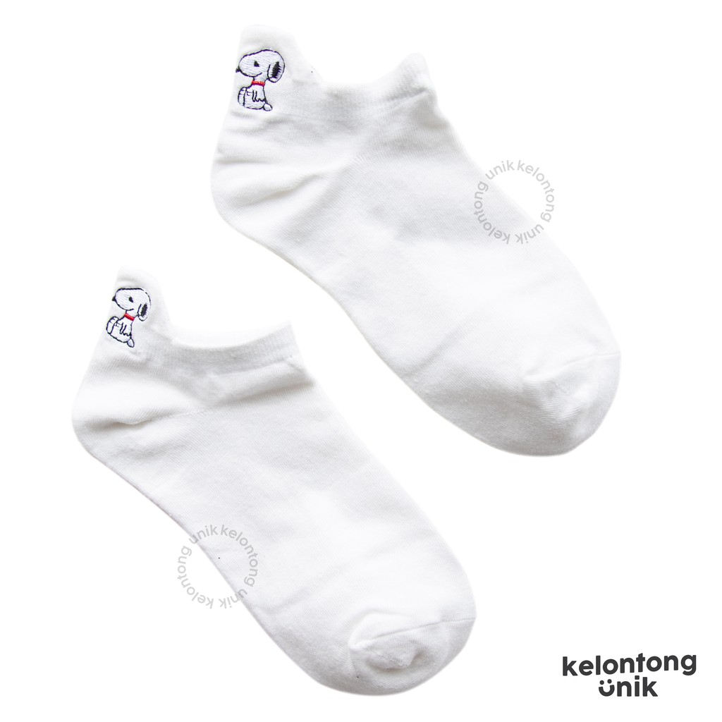 SNOOPY POLOS - Kaos Kaki Pendek Semata Kaki/ Kaos Kaki Ankle Dewasa Wanita-KWMJ-003
