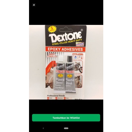 

LEM DEXTONE EPOXY ADHESIVES 5 MENIT UNTUK BODY PLASTIK BESI DLL 48 G