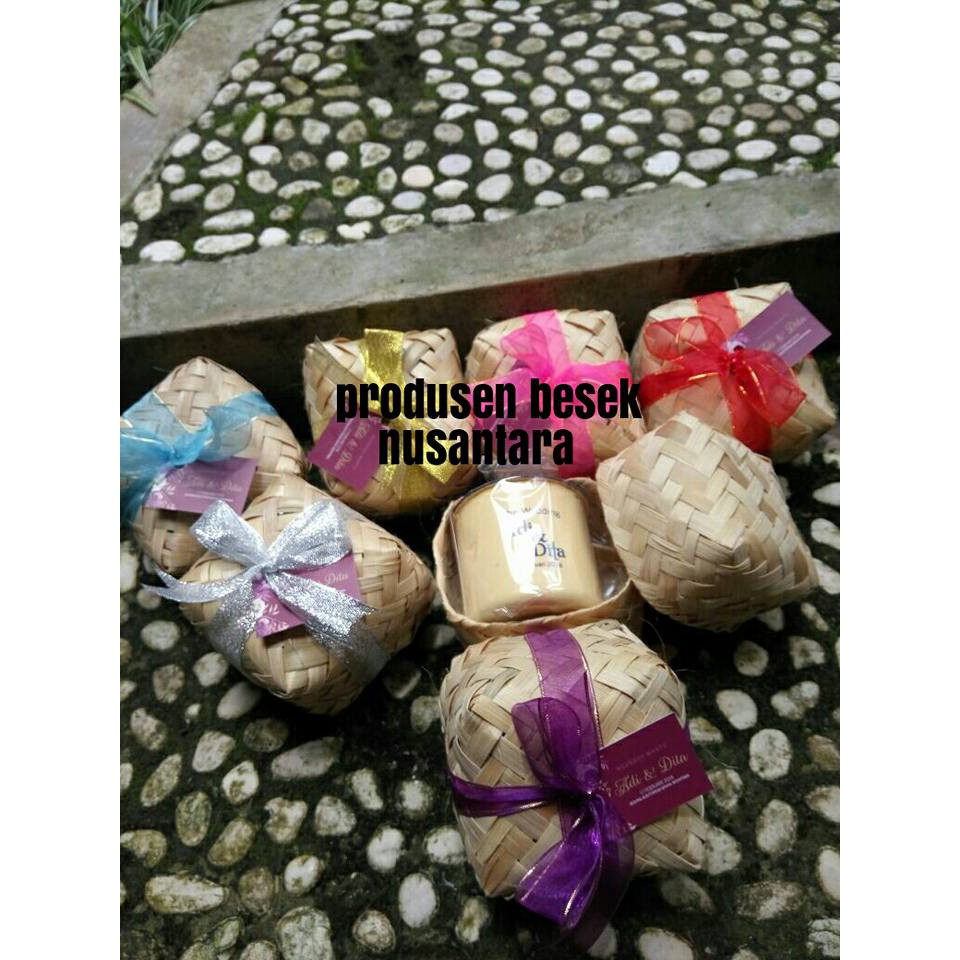 BESEK SOUVENIR UNIK 8cmx8cm,BESEK BAMBU MURAH,BESEK BAMBU UNIK