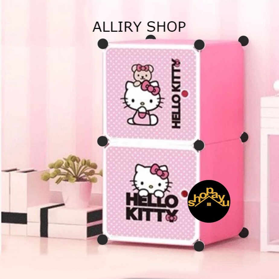 Lemari baju/ lemari pakaian/ lemari plastik/lemari anak/bayi/estetik/lemari plastik custom portable/