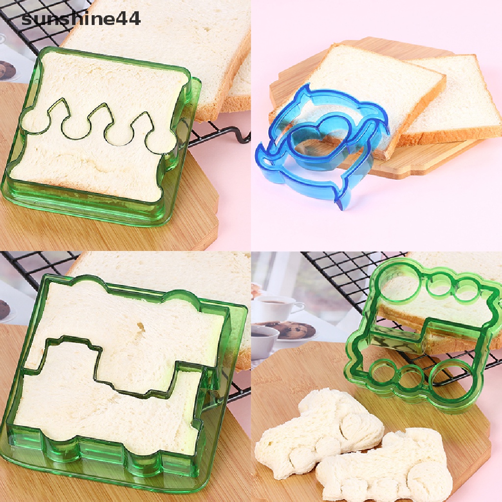 Sunshine Cetakan Roti Panggang / Sandwich / Cookie DIY Bentuk Lucu Kreatif Bahan Plastik