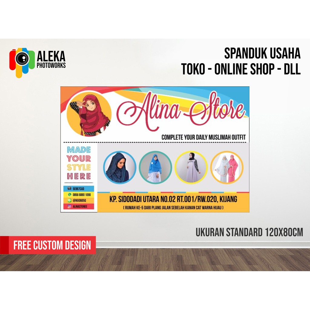 Spanduk Usaha - Toko - Online Shop - DLL