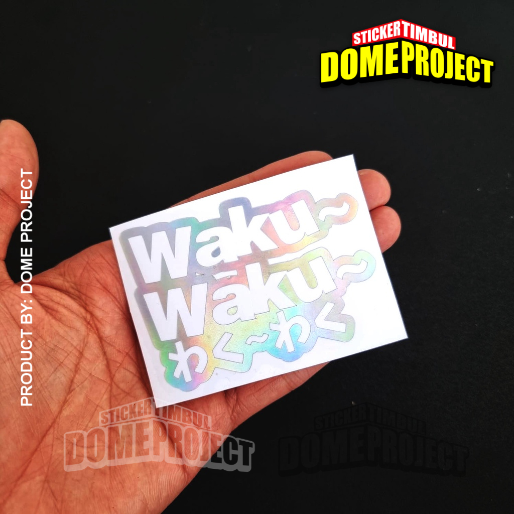 STIKER MOTOR VARIASI CUTTING HURUF JEPANG WAKU WAKU 4 WARNA PILIHAN