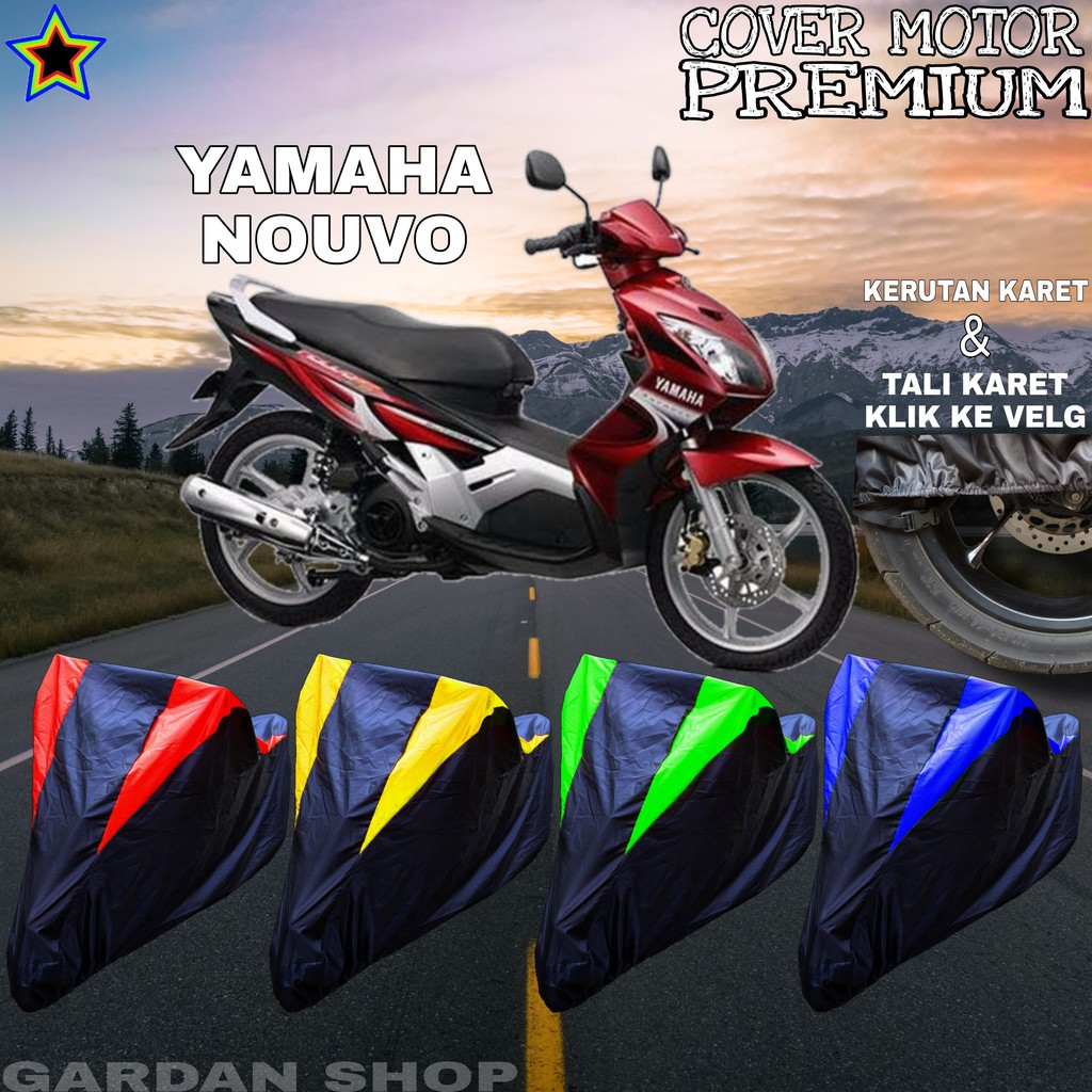 Sarung Motor YAMAHA NOUVO Hitam KOMBINASI Body Cover Penutup Pelindung Motor Nouvo PREMIUM