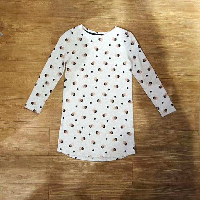 DRESS ANAK TANGAN PANJANG POLKADOT TARGET