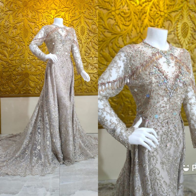 GAUN SLIM MEWAH PREMIUM//GAUN PENGANTIN TERBARU//GOWN MASA KINI