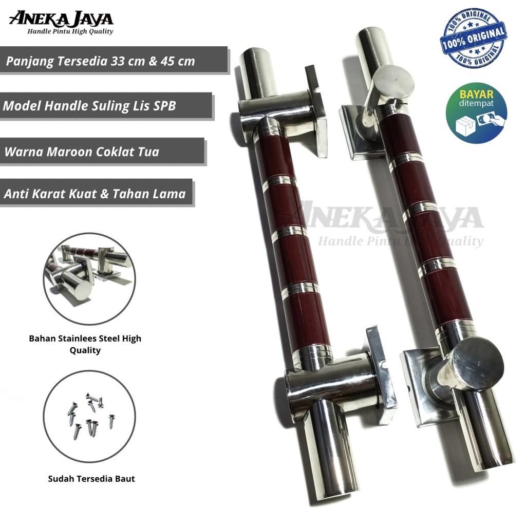 Handle pintu rumah Panjang 33 cm &amp; 45 cm / Gagang pintu rumah terbaru murah / Tarikan Pintu rumah