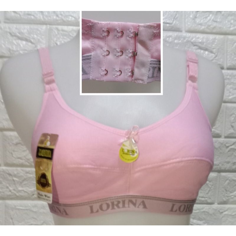 BH Hak 3 Tanpa spon LRN/Yunita) 222/300 Tulisan karet' bawah Random Tanpa Kawat Size 40 42 BRA Dewasa Remaja