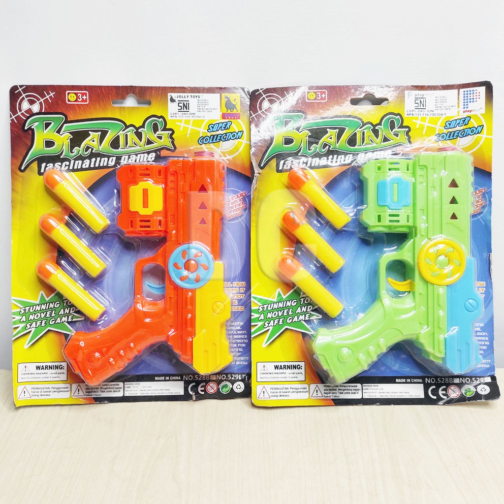 Blazing Gun Mainan Blaster Gun Nerf Dart Tembak Peluru Gabus