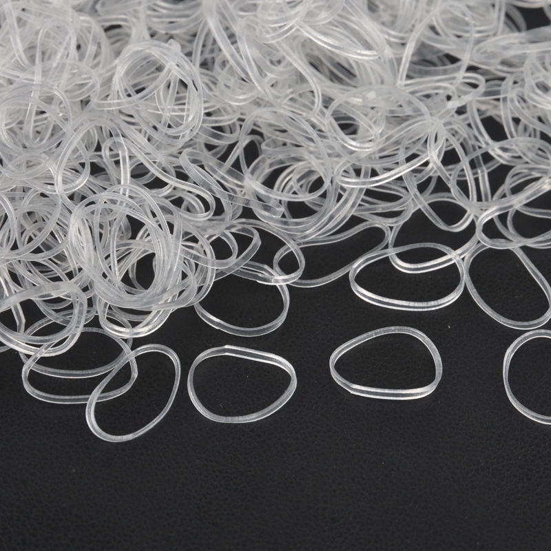 500Pcs Rubber Bands Transparent Elastic Hair Holders Gum Child Adult Braids Hair Ring Ropes Hairstyle Accessories