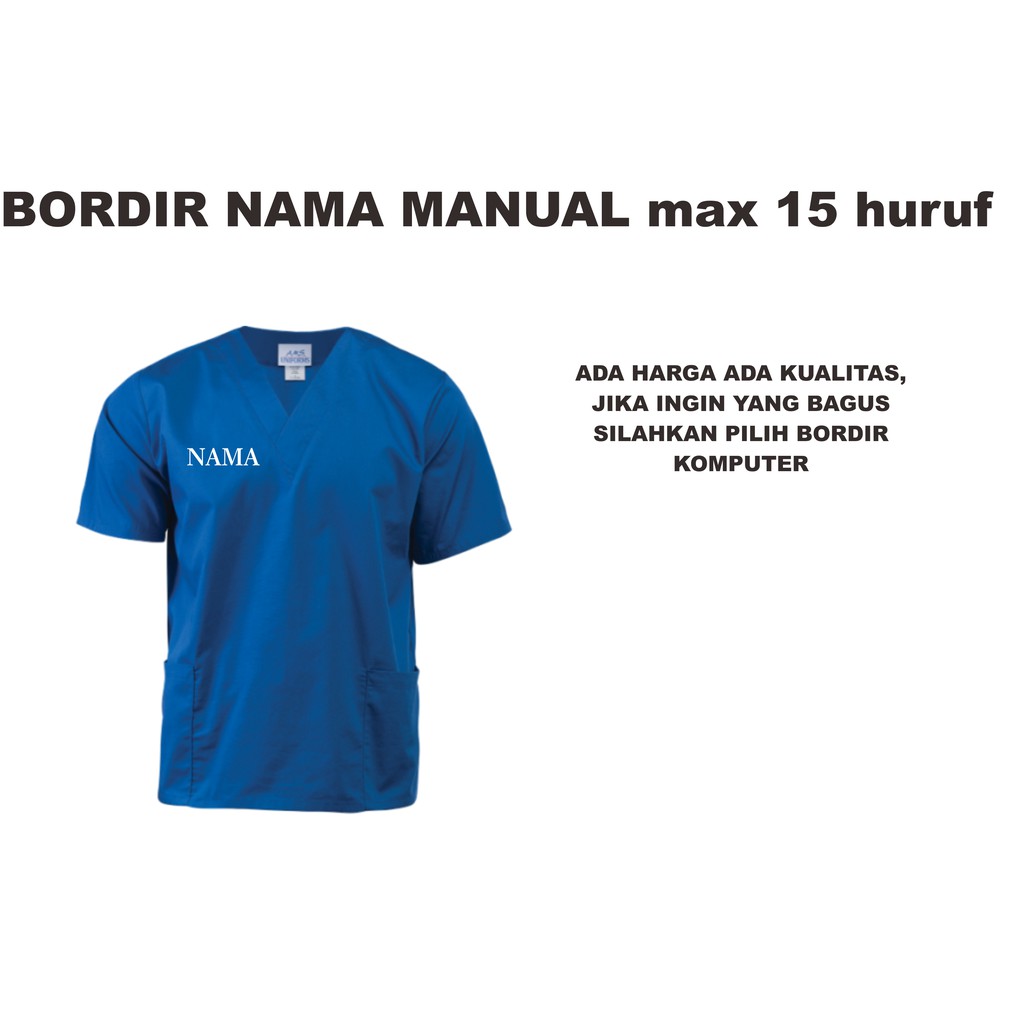 Bordir Nama Manual Maksimal 15 Huruf