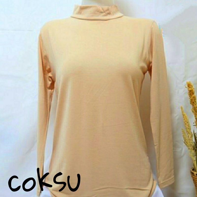 manset badan wanita size XXL kaos wanita model turtle neck manset badan wanita model leher/krah tinggi lengan panjang bahan spandek berkwalitas