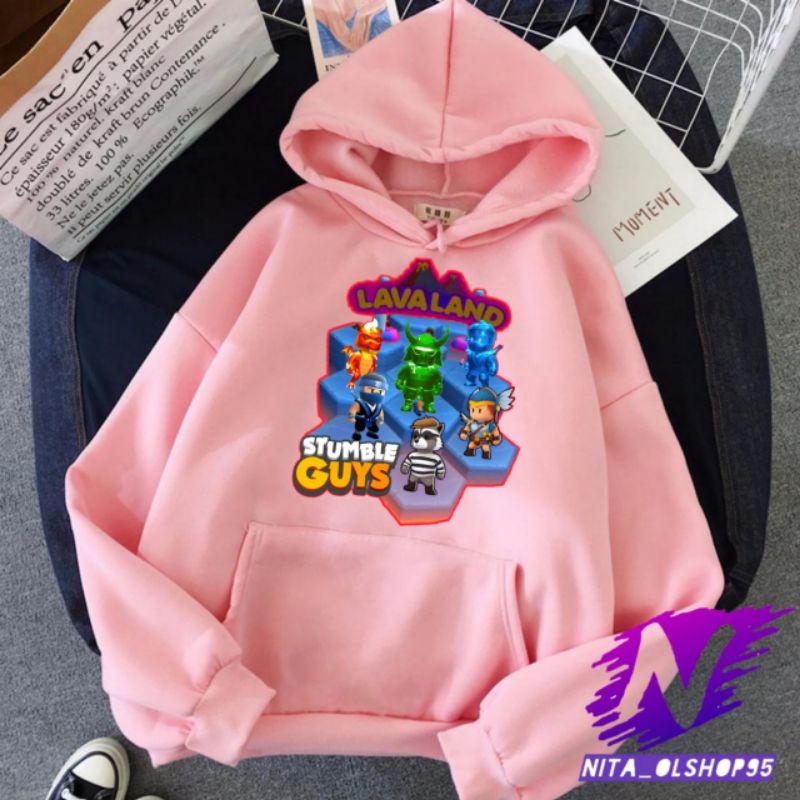 Hoodie lava land sweater Hoodie anak stumble guys lava land