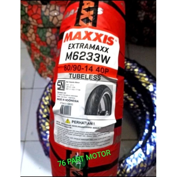 BAN TUBELESS MAXXIS EXTRAMAXX 80/90 14 FREE PENTIL