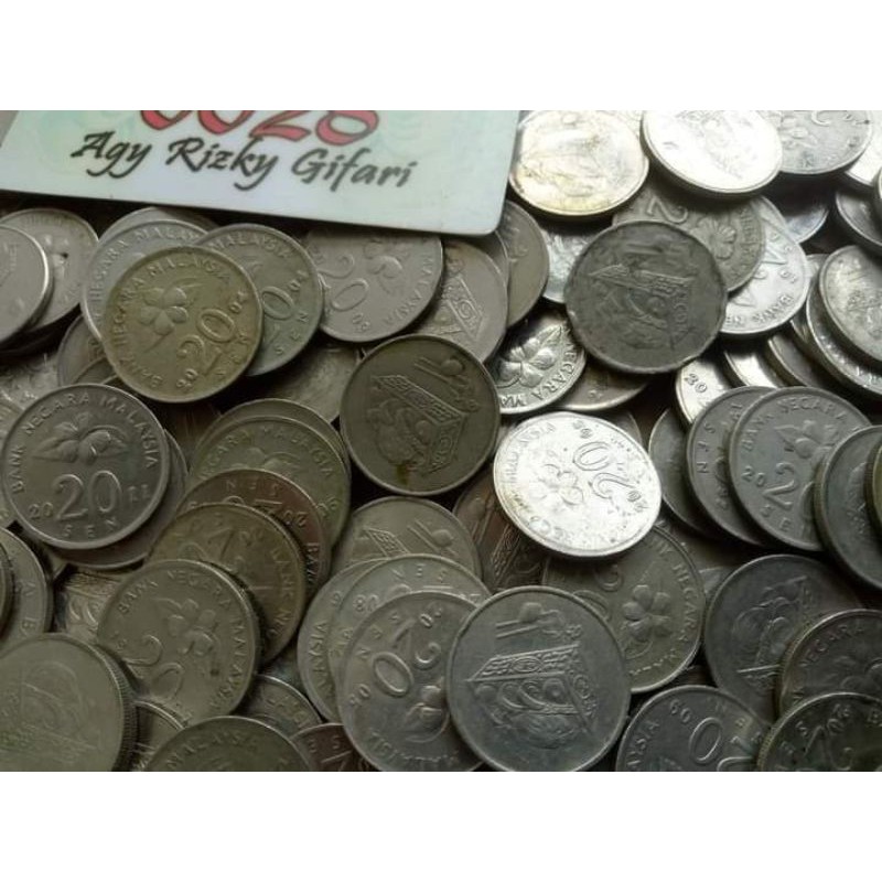koin malaysia 20 sen 1989-2011