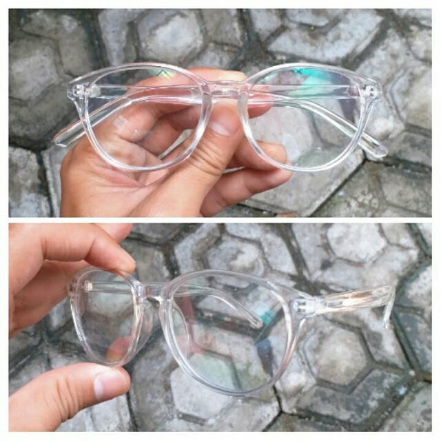 Paket Frame Kacamata HANS CLEAR + Lensa Minus Antiradiasi