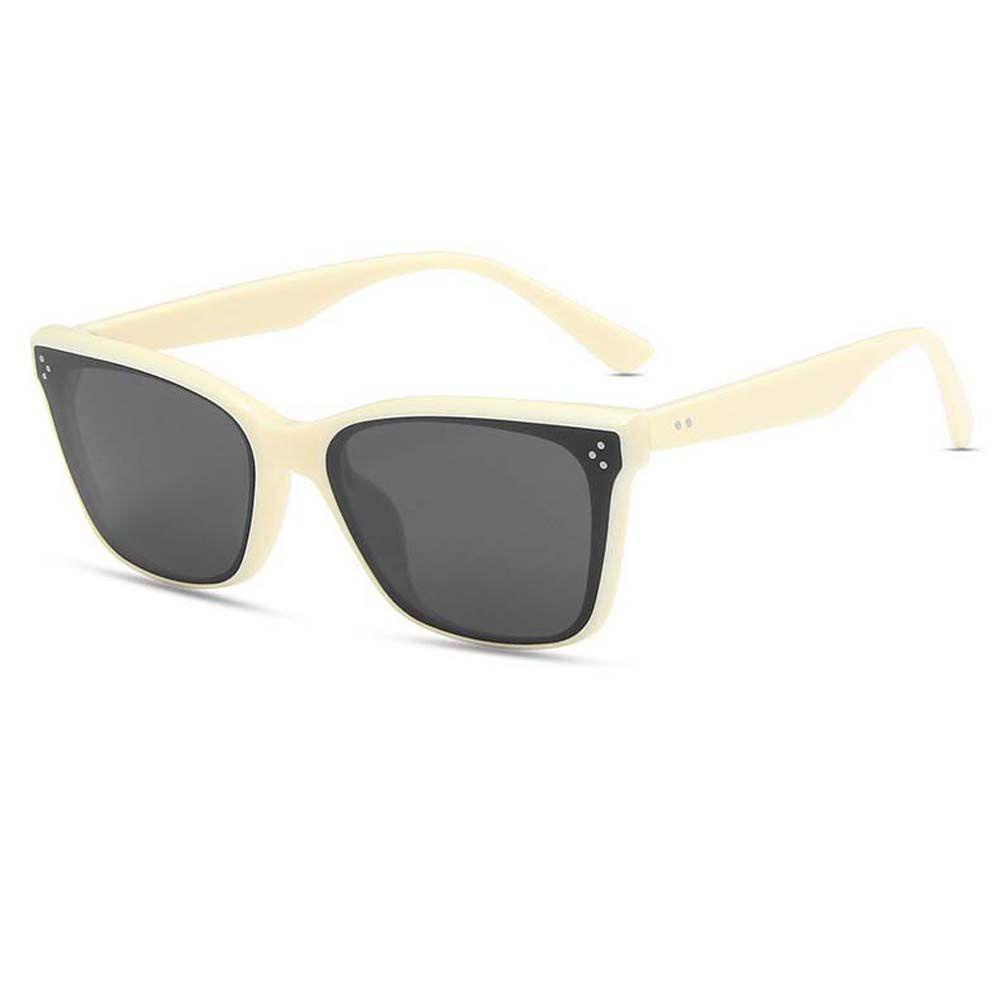 Mxbeauty Kacamata Wanita Pria Vintage Trendy Hitam Teh Lensa Warna Sun Eyewear Round Sunglasses