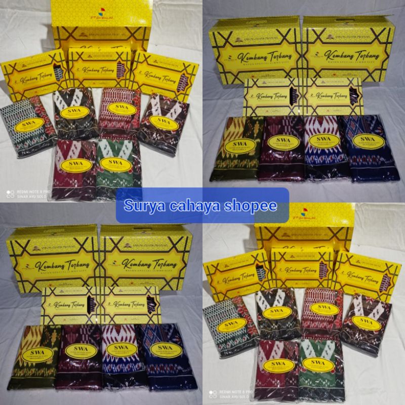 Sarung Goyor SWA motif tenun print  kualitas super Grosir Solo
