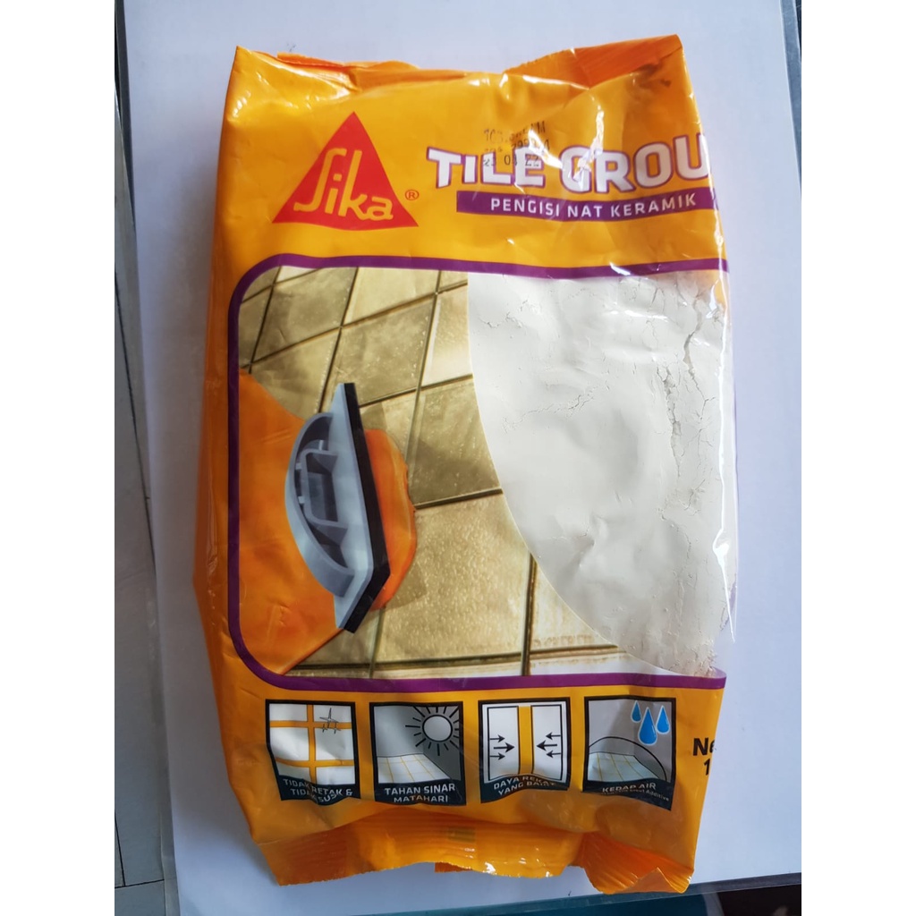 Sika Tile Grout Pengisi Nat Keramik Marmer Granit Mosaik 1Kg/ Semen Pengisi Nat Keramik 1 kg