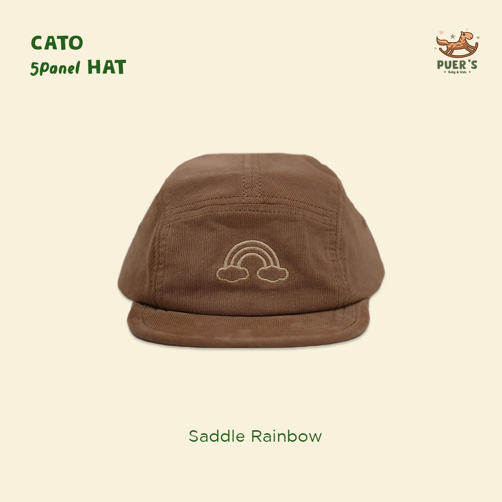 TOPI ANAK  (FIVE PANEL ANAK / 5PANEL ANAK) KIDS HAT PUER'S CATO HAT-SADDLE RAINBOW