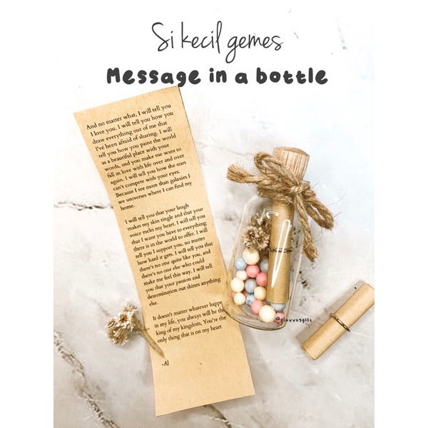 

surat botol custom message in a bottles kado unik