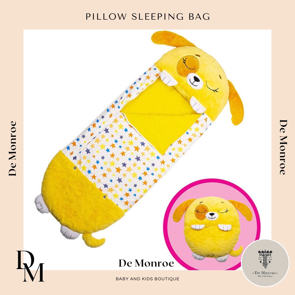 Sleeping bag kasur lipat tidur matras baby bayi hingga anak kecil All in one Bisa jadi Bantal Lucu Karakter Animal Hewan Bahan Sejuk tidak membuat Gerah