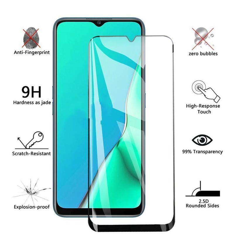 2Pcs Full Cover Screen Protector Glass for OPPO A5 A9 2020 glass For OPPO A91 A93 A73 A53 A15 s Realme C1 C2 V3 Tempered Glass