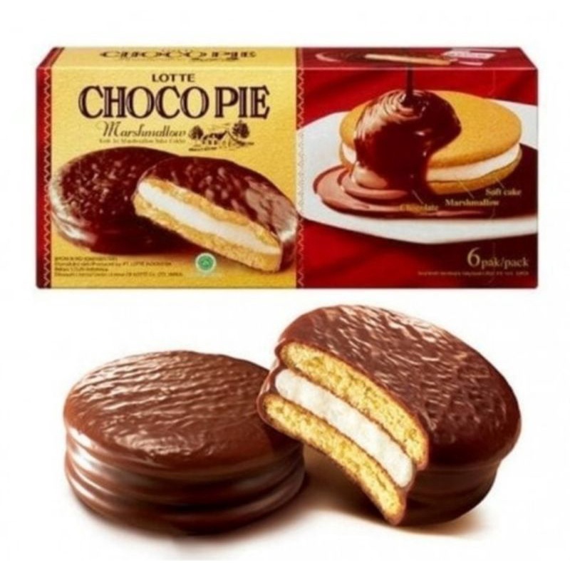 

Choco Pie Marshmellow Lotte Isi 12pcs