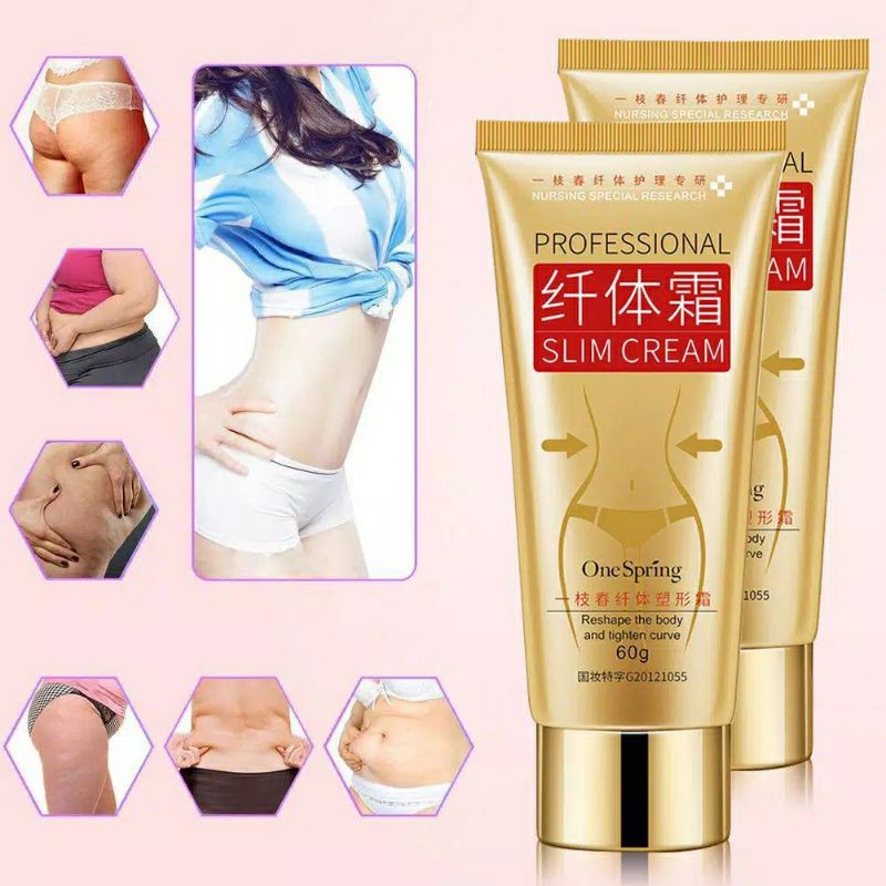 Fat Burn Slimming Body Lift Cellulite Cream Profesional One Spring Krim Pelangsing