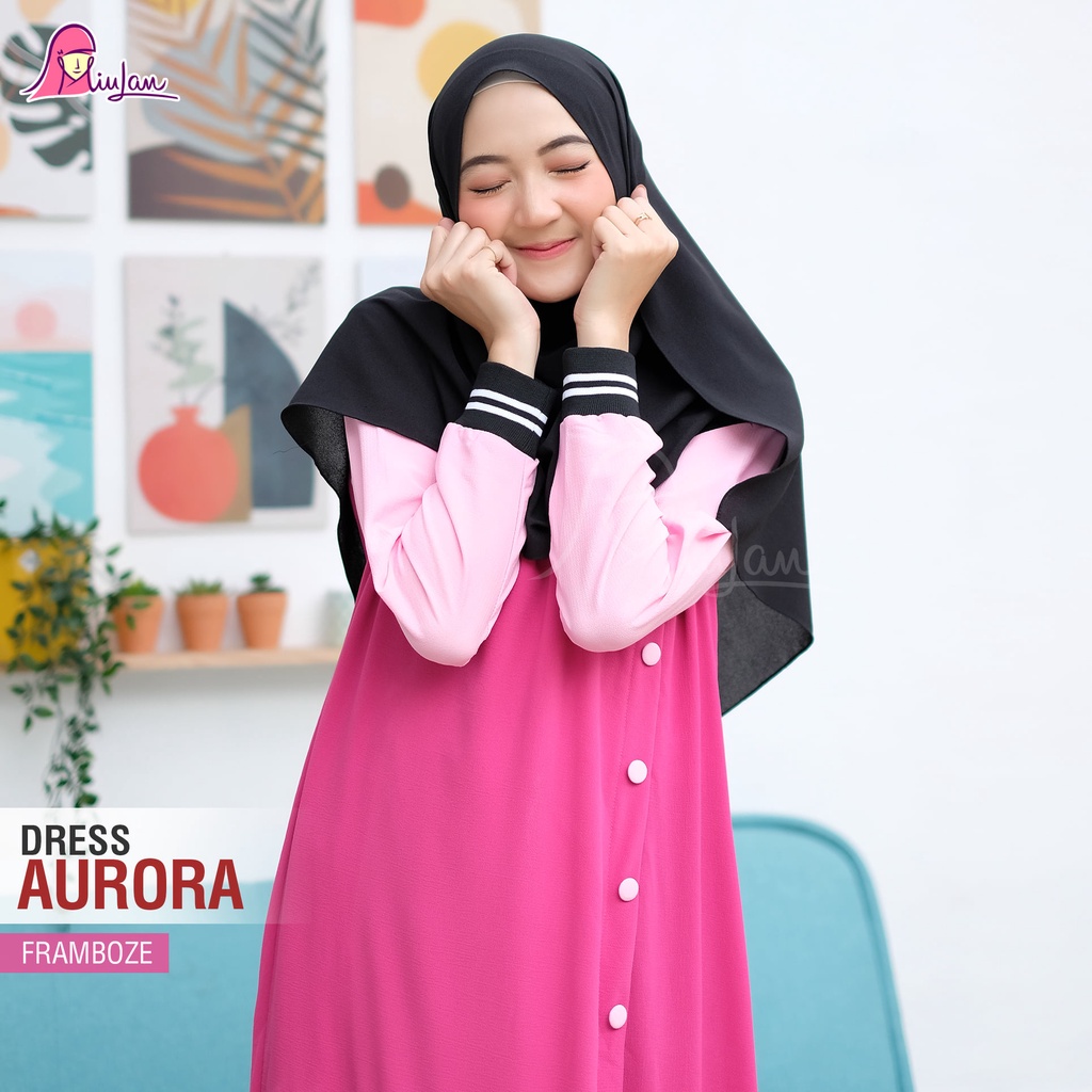 gamis dress original miulan premium aurora  couple ibu anak