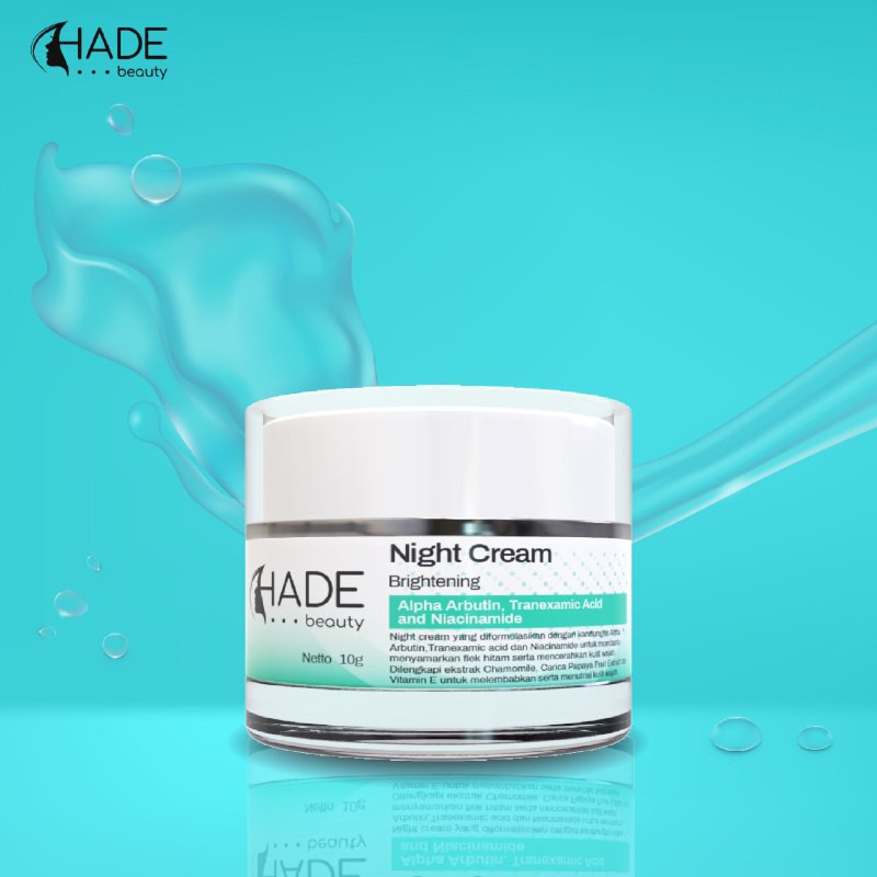 Krim Malam Night Cream Hade Beauty Skincare Original 100% Resmi BPOM