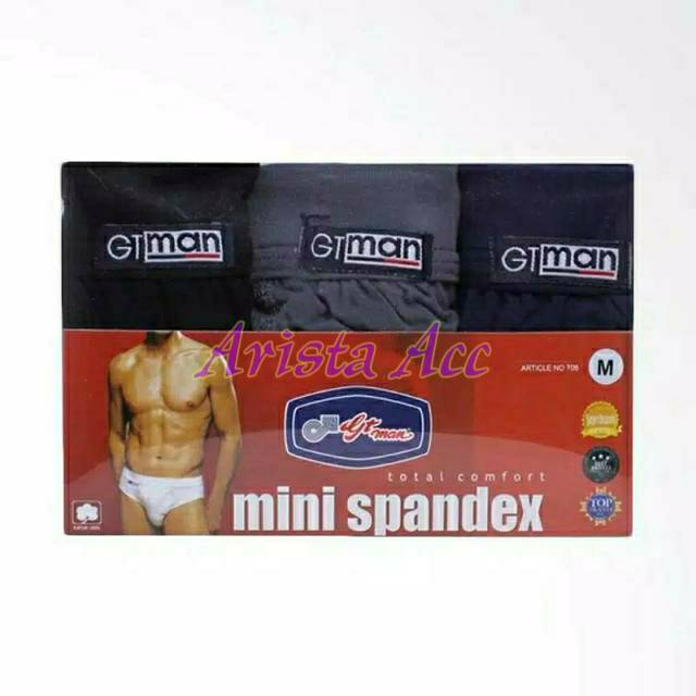 Celana Dalam Pria GT Man 708 Mini Spandex / CD Pria / Harga 1 KOTAK 3 POTONG