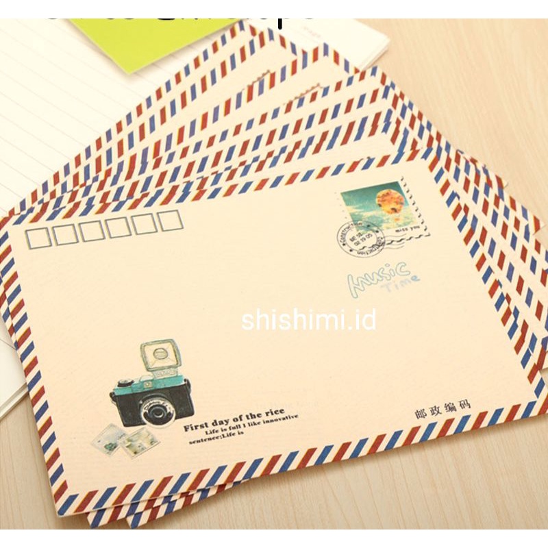 

AYURI - Kertas surat tebal amplop vintage retro & kertas surat untuk dekorasi journal scrapbook diary surat menyurat