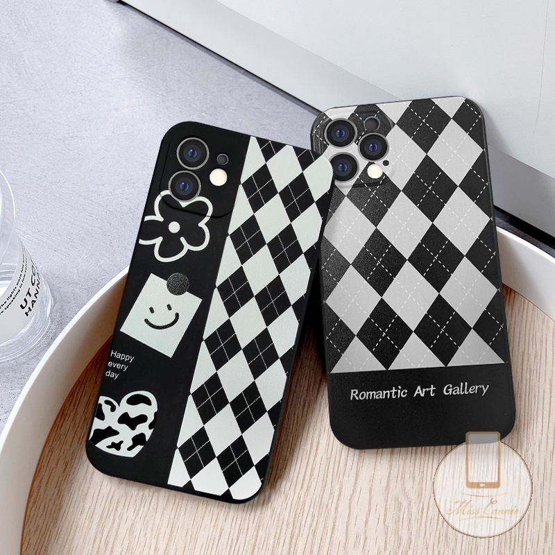 Xiaomi Redmi9 10 9T A1 12C 10C 9A Note10 9 8 Redmi 9C NFC Note12 9 11 11s 10S 10Pro Poco X5 F4 M4 M3 X3 12 Lite Motif Belah Ketupat Casing Ponsel Cube Couple Soft Phone Case