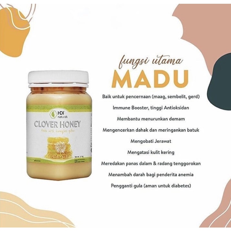 Madu Clover Honey bee pollen HDI