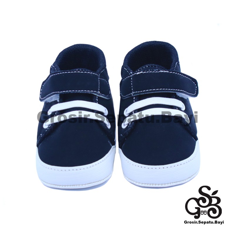 sepatu bayi baby shoes prewalker laki laki perempuan umur 2 - 14 bulan model Basket Case HITAM