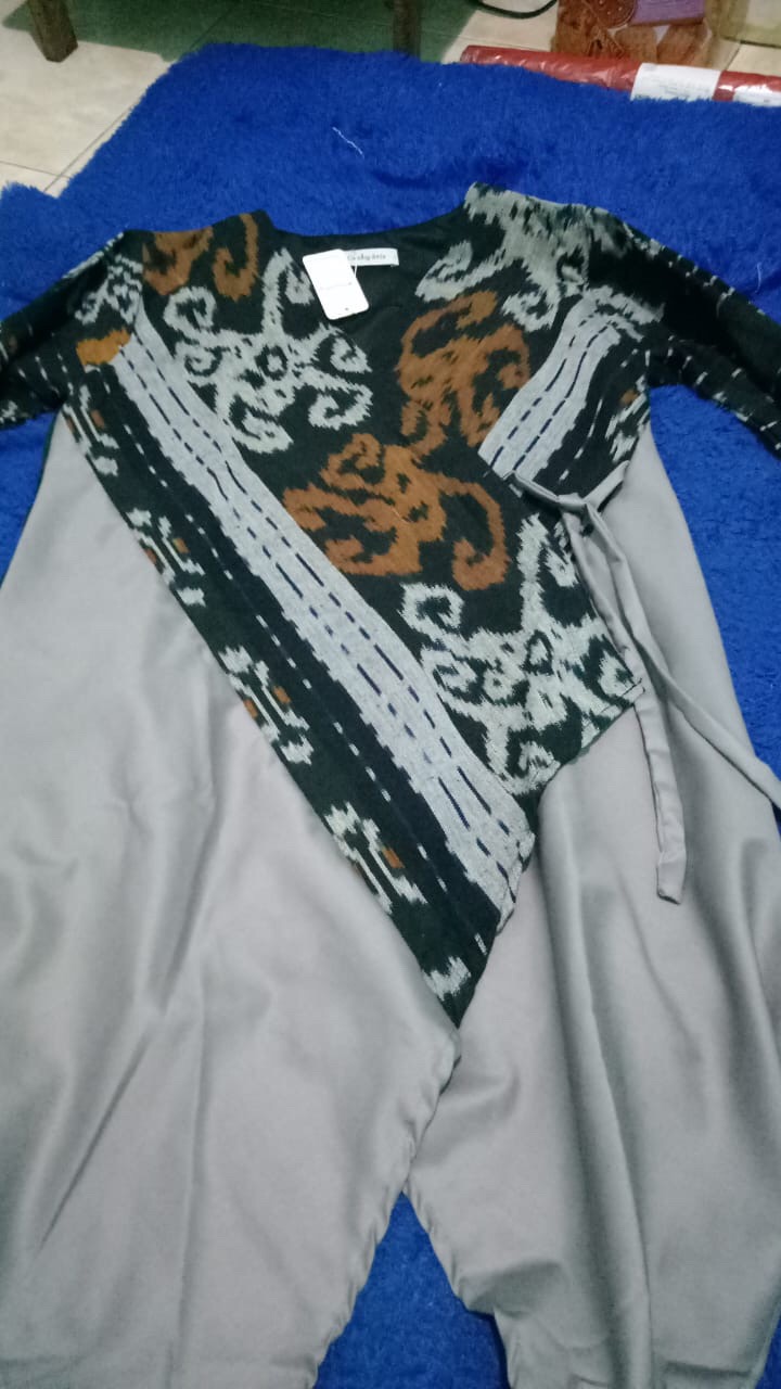 Batik Niswara Blouse Kantor Wanita Modern Kerja Tenun Cap Busui Hamil Jumbo Bigsize