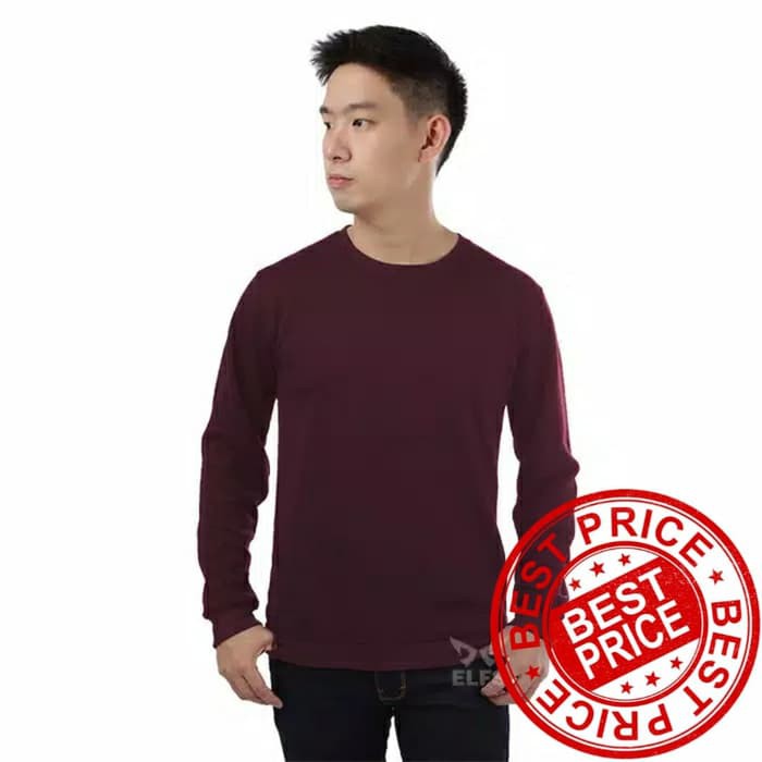 KAOS - KAOS LENGAN PANJANG PRIA - KAOS LENGAN PANJANG POLOS - HITAM
