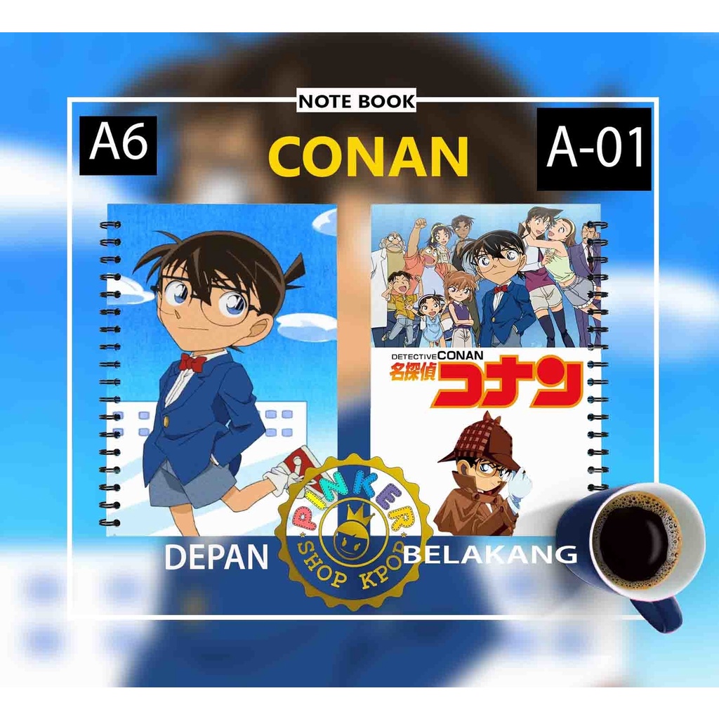 

Note/Notebook detective conan SERI A A6 ISI 50 LEMBAR BUKU/notes