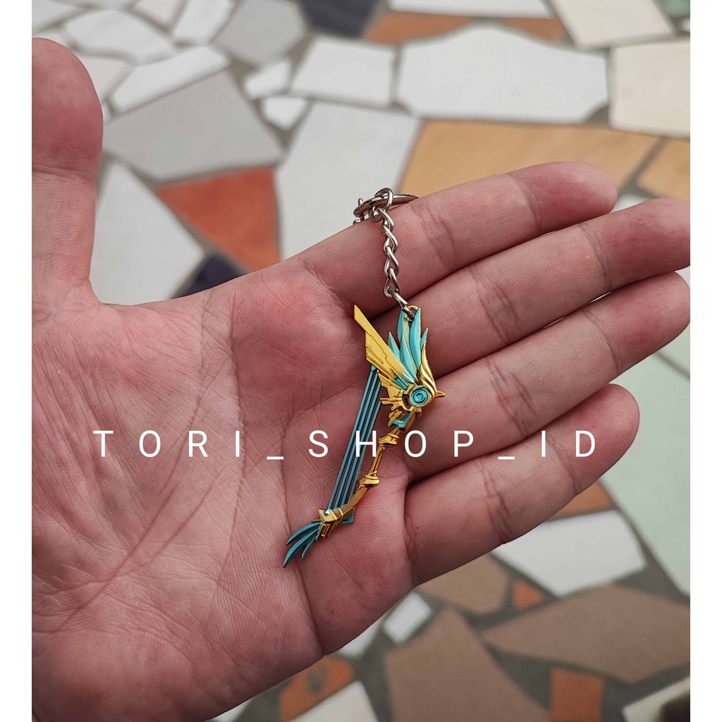 READY STOCK Gantungan Kunci Genshin Impact Skyward Harp 6 cm