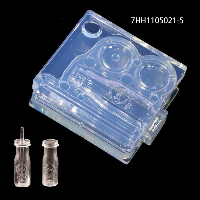 Cetakan Resin Mini Handmade Bentuk Botol Susu Hollow Bahan Silikon