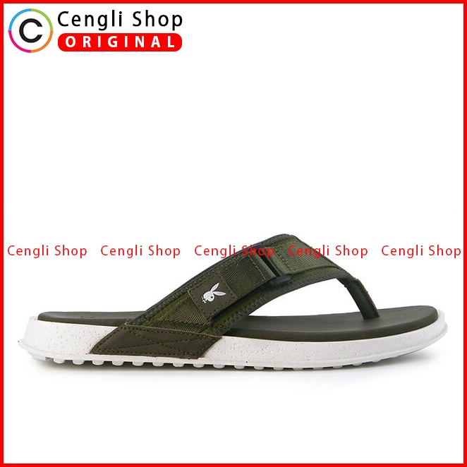 SANDAL JEPIT PLAYBOY PRIA ORIGINAL CASUAL BRANDED ASLI HIJAU PL07